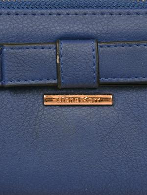dark blue textured leatherette wallet - 1326201 - Standard Image - 4