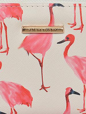 cream flamingo printed leatherette wallet - 1326205 - Standard Image - 4