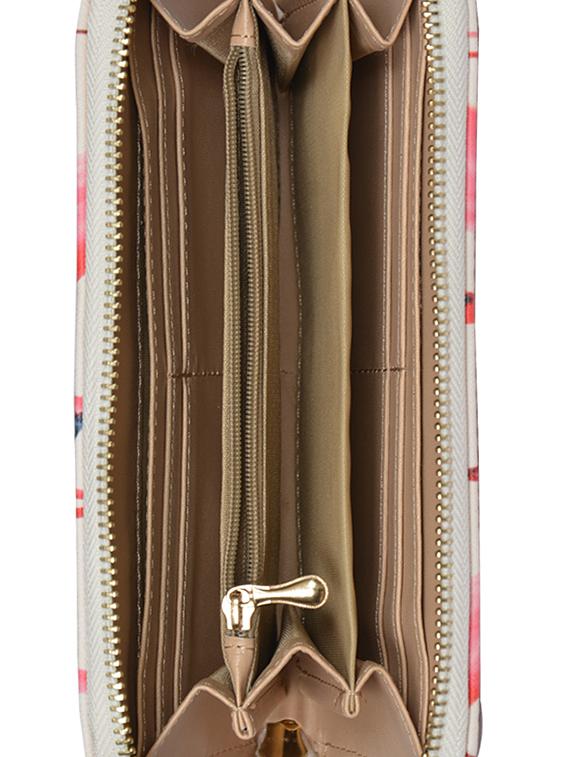 cream flamingo printed leatherette wallet - 1326205 - Zoom Image - 3