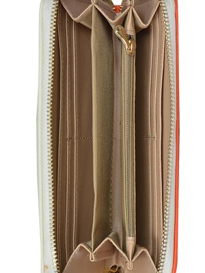 orange zippered leatherette wallet - 1326212 - Standard Image - 3