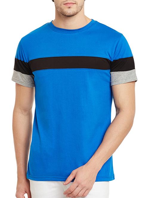 blue cotton striped t-shirt - 13263161 - Standard Image - 1