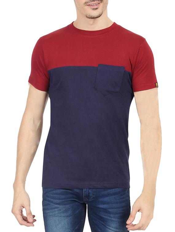 colour block cotton t-shirt - 13266442 - Zoom Image - 1