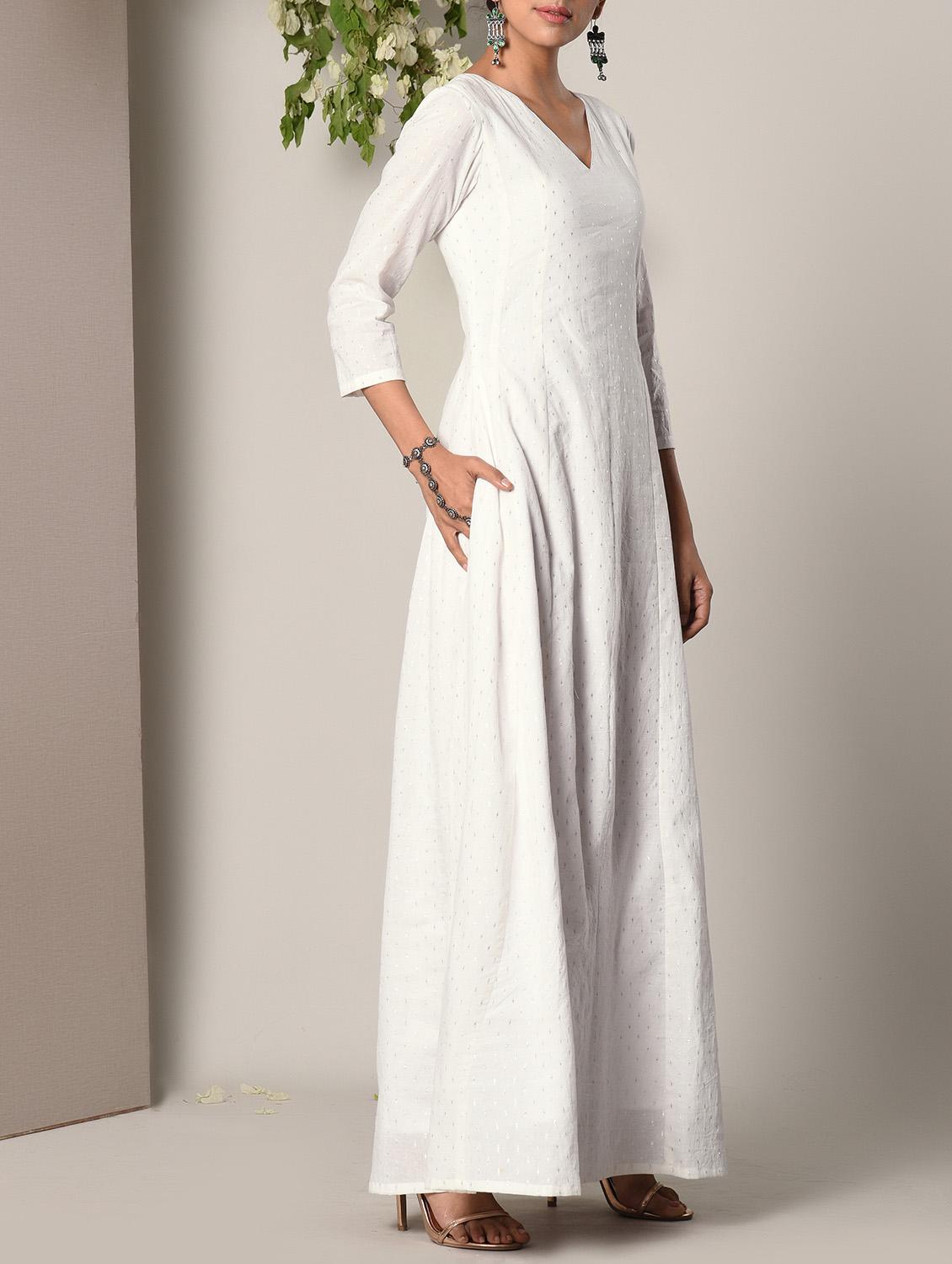 white cotton maxi dress - 13266857 - Zoom Image - 3