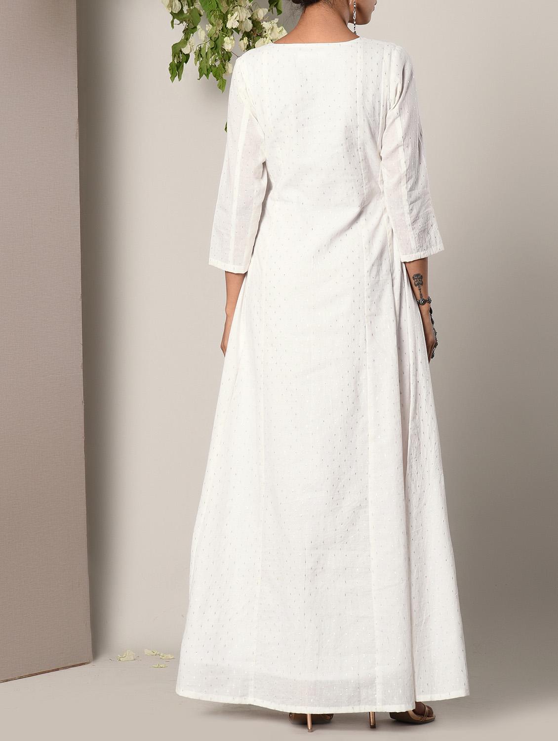 white cotton maxi dress - 13266857 - Zoom Image - 4