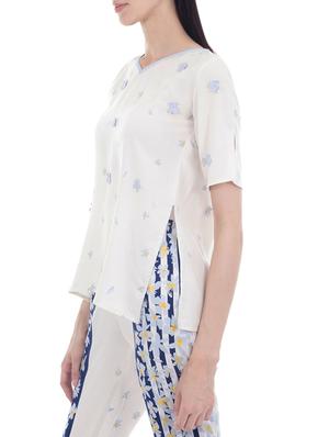 white viscose regular top - 13267157 - Standard Image - 2