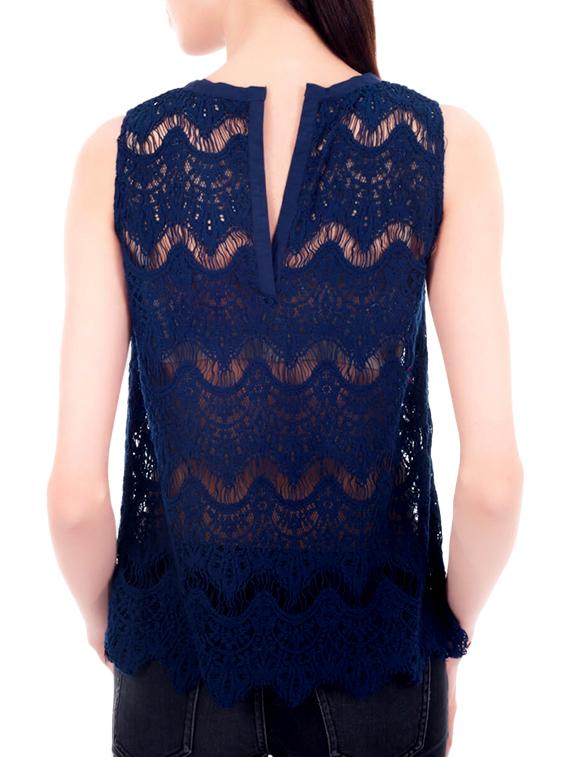 blue lace regular top - 13267164 - Zoom Image - 3