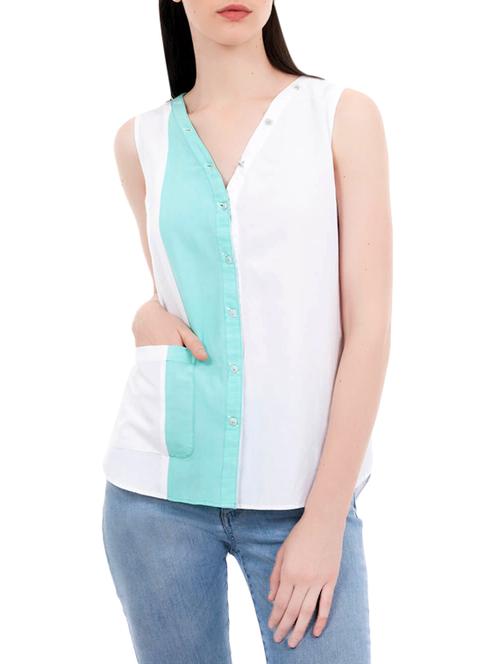 white viscose regular top - 13267174 - Standard Image - 1