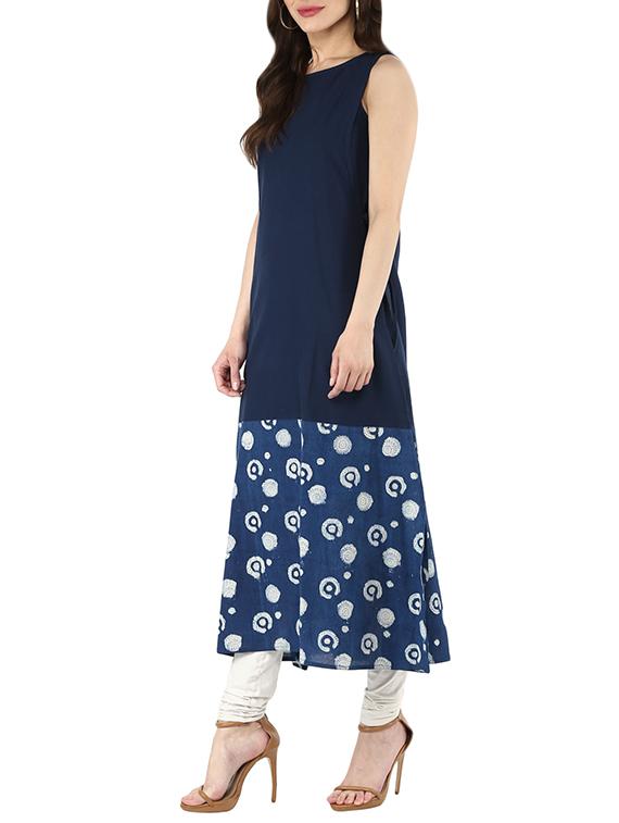 printed a-line kurta - 13269321 - Zoom Image - 2