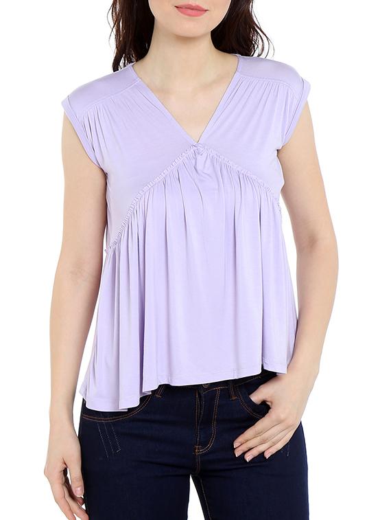 light purple viscose top