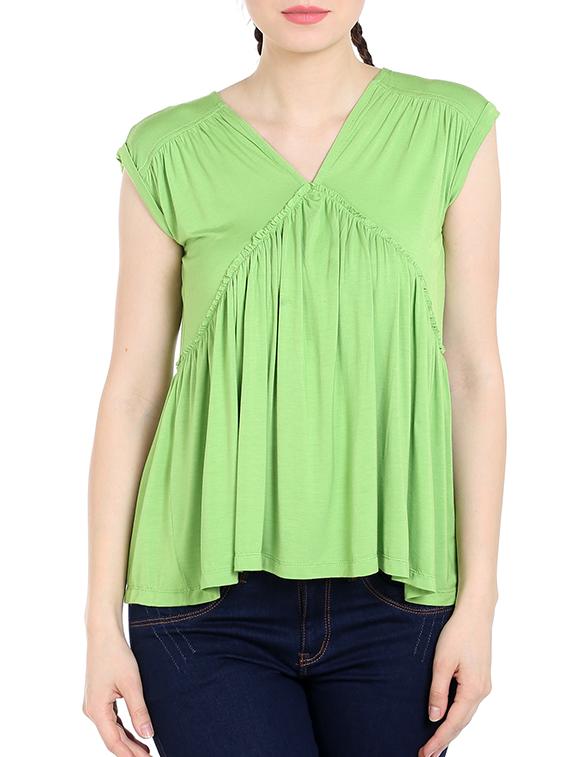 green viscose top - 13269653 - Zoom Image - 1