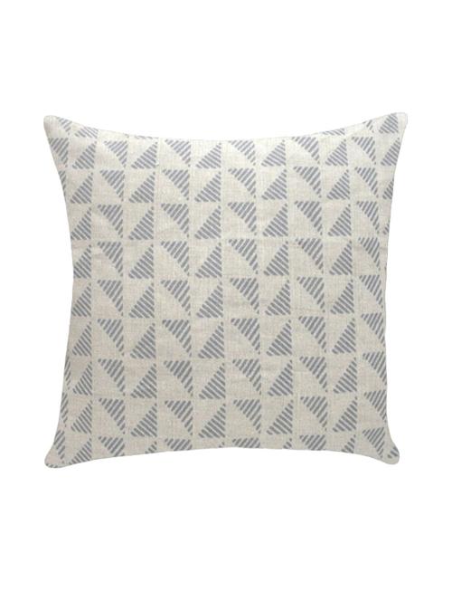 ambbi collection printed linen cushion cover with right angle triangles with lines - 13271281 - Standard Image - 1