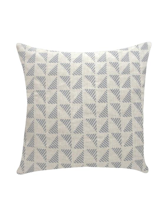 ambbi collection printed linen cushion cover with right angle triangles with lines - 13271281 - Zoom Image - 1