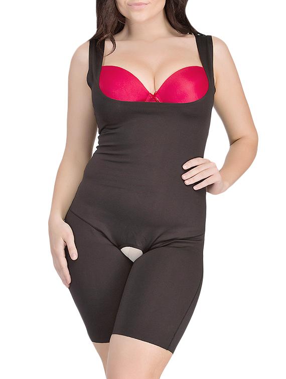 black cotton body suit shapewear