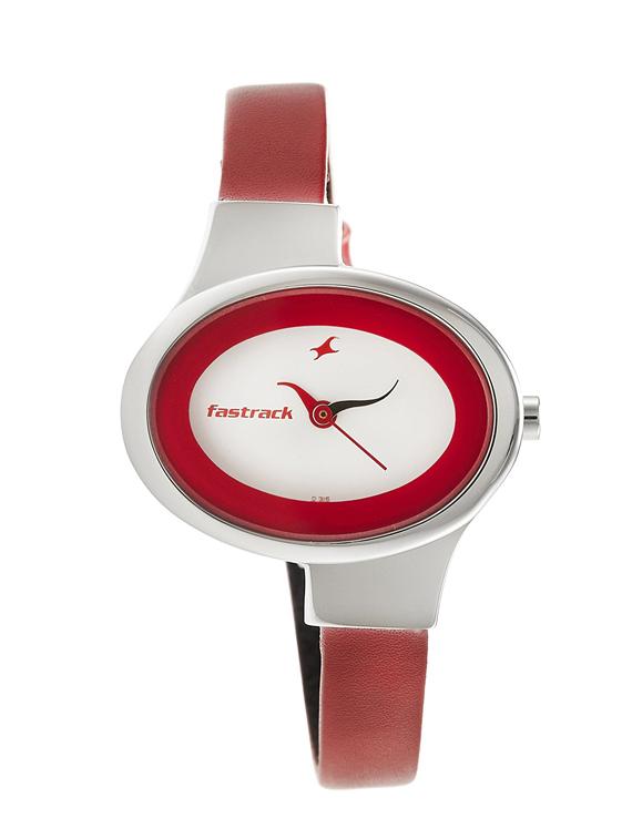 fastrack economy analog white dial women's watch - ne6015sl01 - 13271528 - Zoom Image - 1