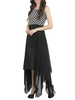 black assymetric dress - 13276462 - Standard Image - 2