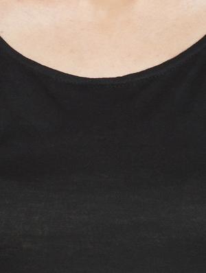 black poly crepe fit & flare dress - 13276472 - Standard Image - 4