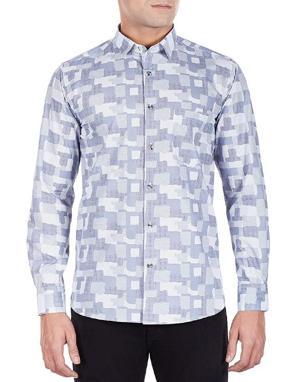 grey cotton casual shirt - 13278998 - Zoom Image - 1