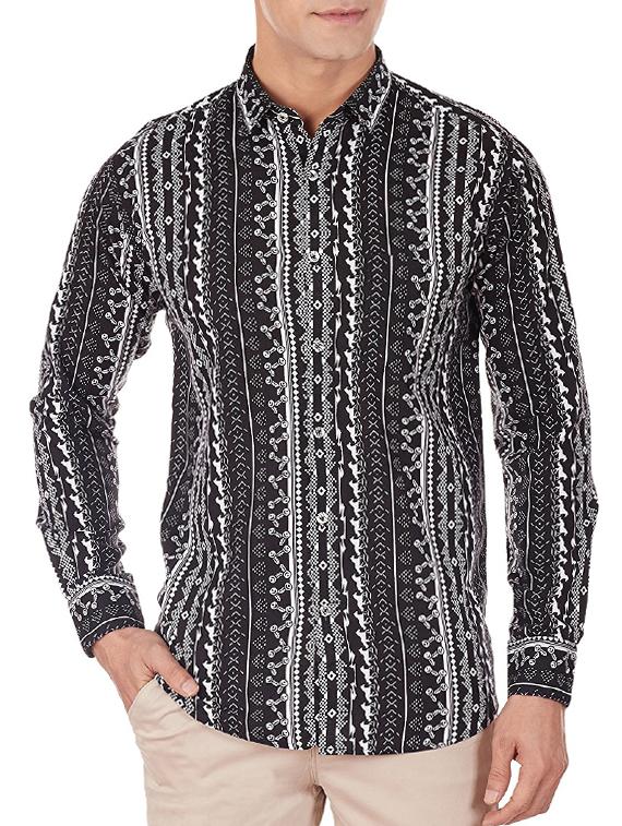 black cotton casual shirt - 13279000 - Zoom Image - 1
