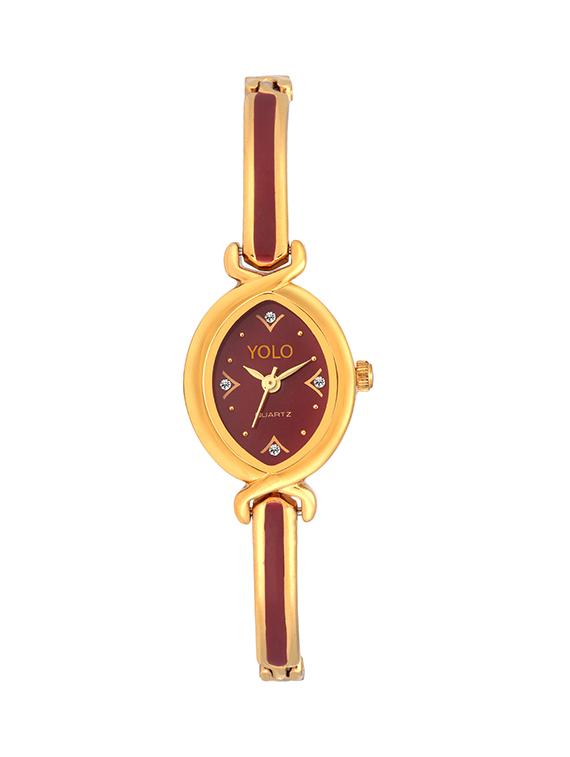 golden stainless steel wrist watch - 13283131 - Zoom Image - 1