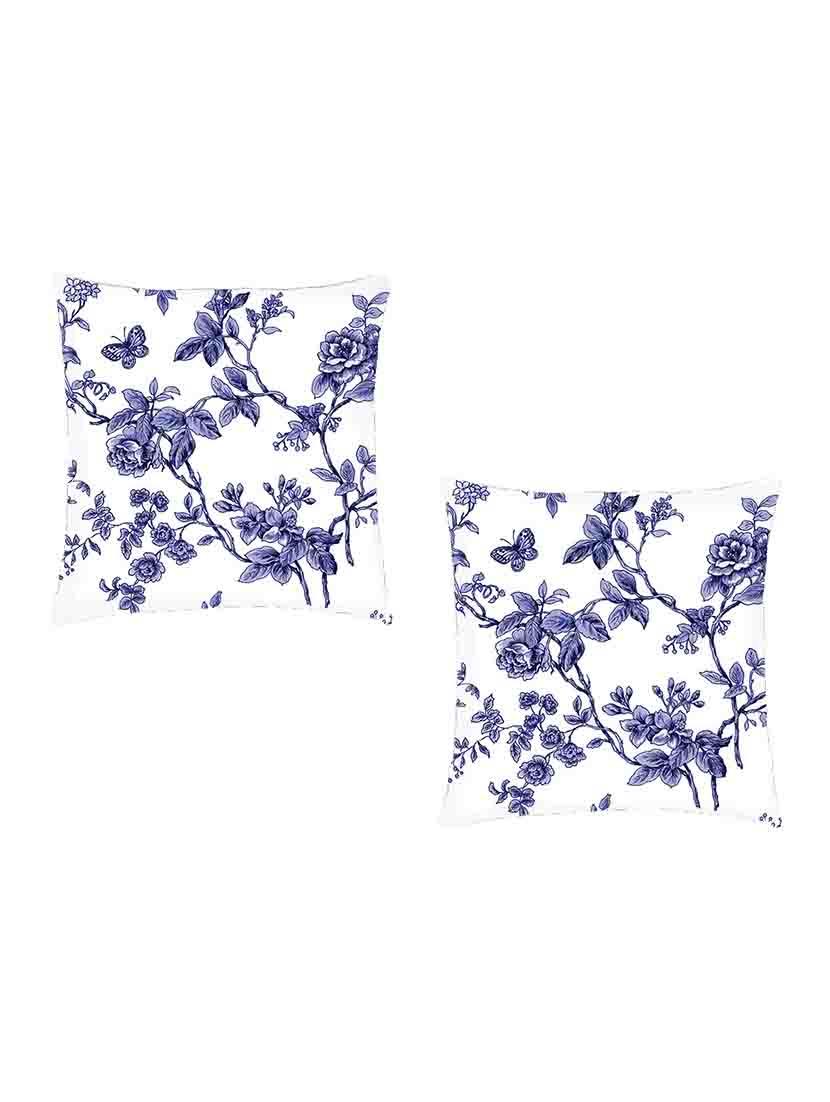 digitally printed cushion cover of blue branched flowers set of two - 13284795 - Zoom Image - 1