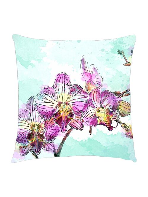 digitally printed cushion cover of pink and yellow flowers - 13285645 - Standard Image - 1