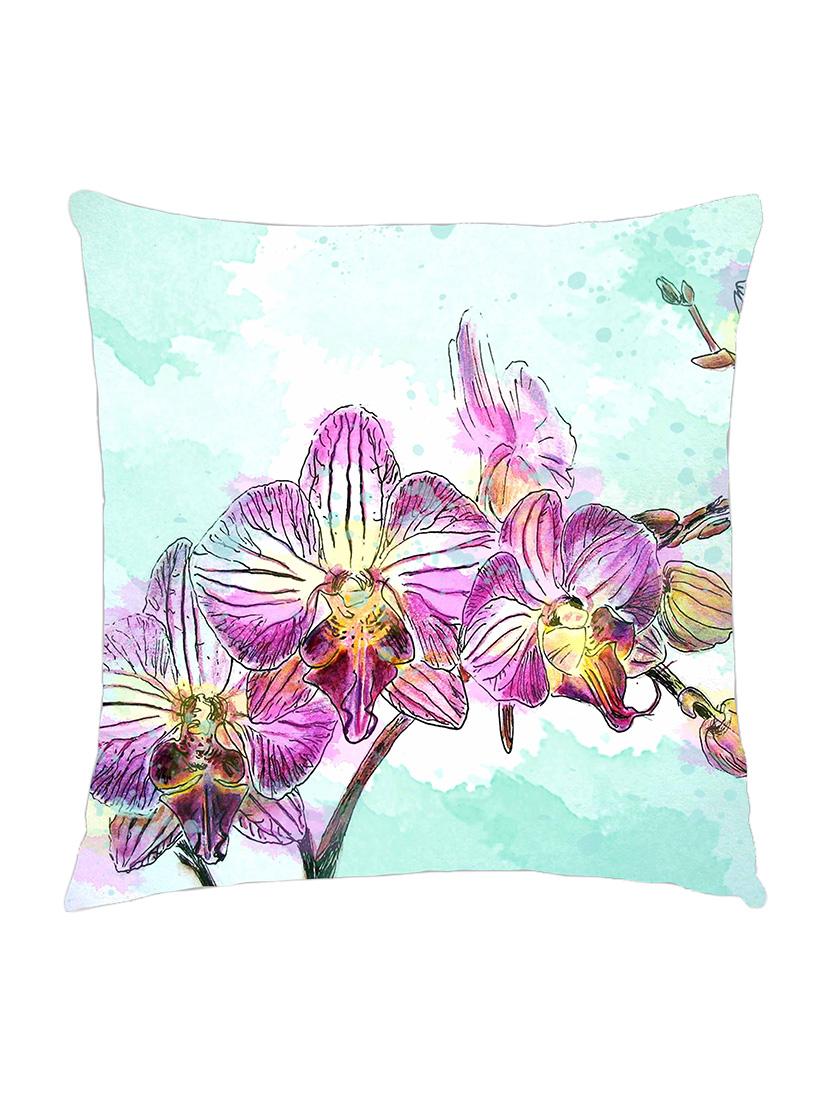 digitally printed cushion cover of pink and yellow flowers - 13285645 - Zoom Image - 1