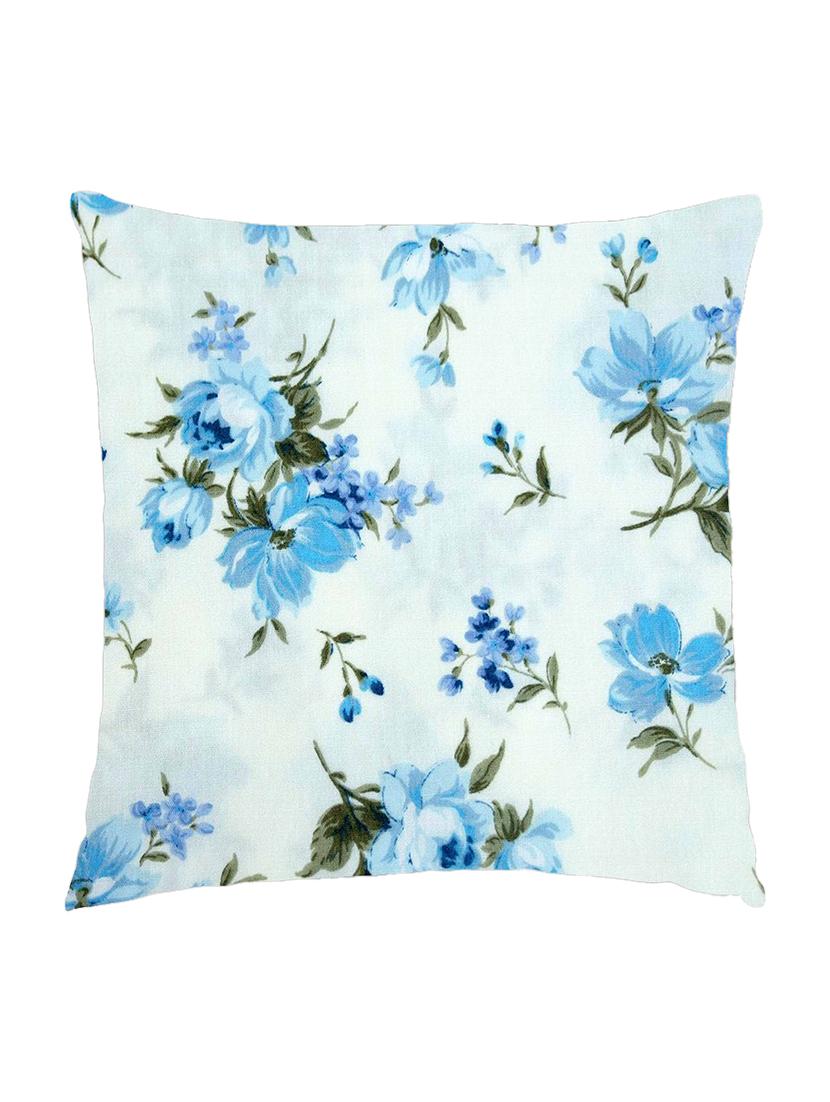 digitally printed cushion cover of blue bunch of flowers - 13285664 - Zoom Image - 1