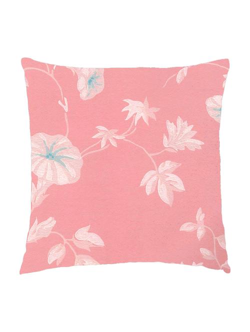 digitally printed cushion cover of pink background with white floral on it - 13285676 - Standard Image - 1