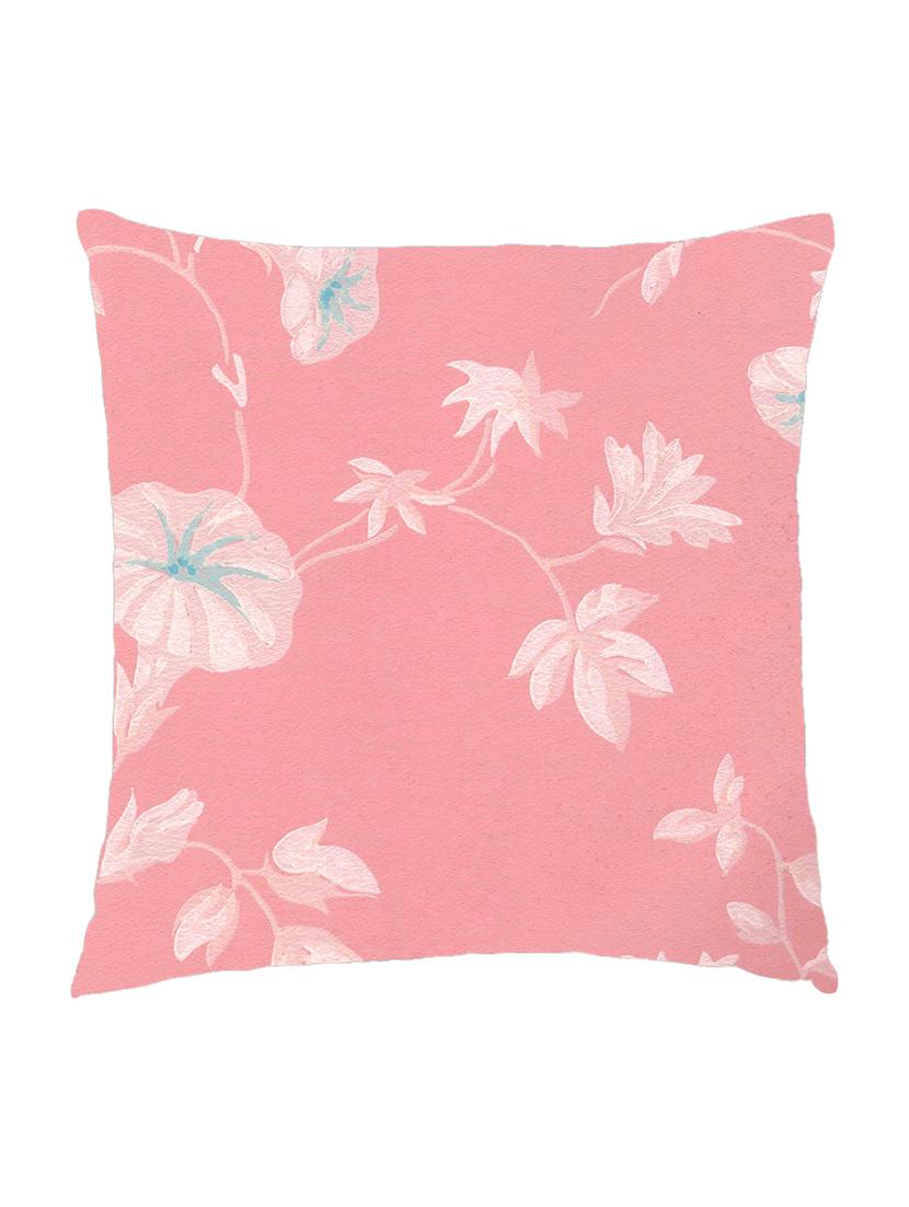 digitally printed cushion cover of pink background with white floral on it - 13285676 - Zoom Image - 1