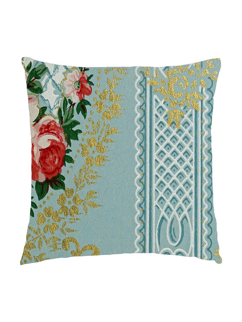 digitally printed cushion cover of vintage rose and gold print - 13285710 - Zoom Image - 1