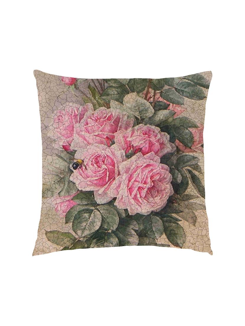 digital printed cushion cover with cracked vintage roses - 13285800 - Zoom Image - 1