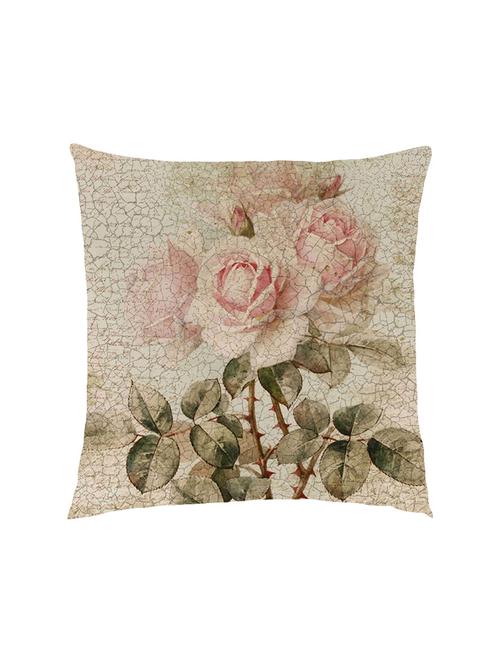 digital printed cushion cover with cracked vintage baby pink rose - 13285814 - Standard Image - 1
