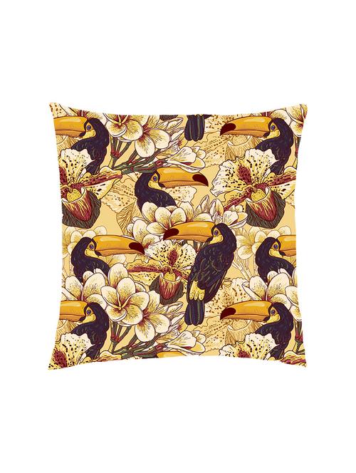 digital printed cushion cover with tropical flowers and toucan - 13285817 - Standard Image - 1