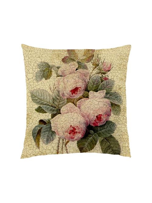 digital printed cushion cover with cracked vintage baby pink rose bunch - 13285818 - Standard Image - 1