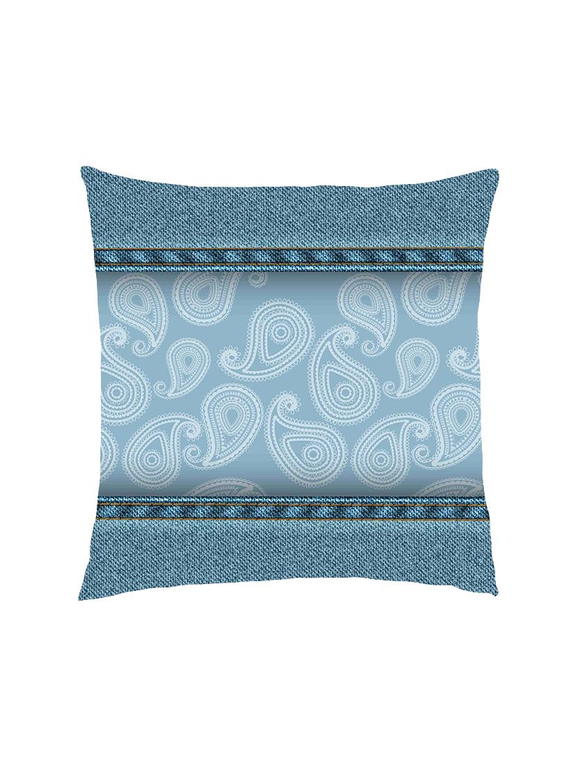 digital printed cushion cover withpaisley motif denim look - 13285836 - Zoom Image - 1