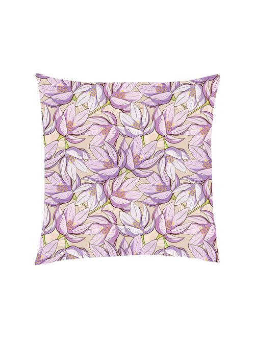 digital printed cushion cover with lavender floral pattern - 13285848 - Standard Image - 1