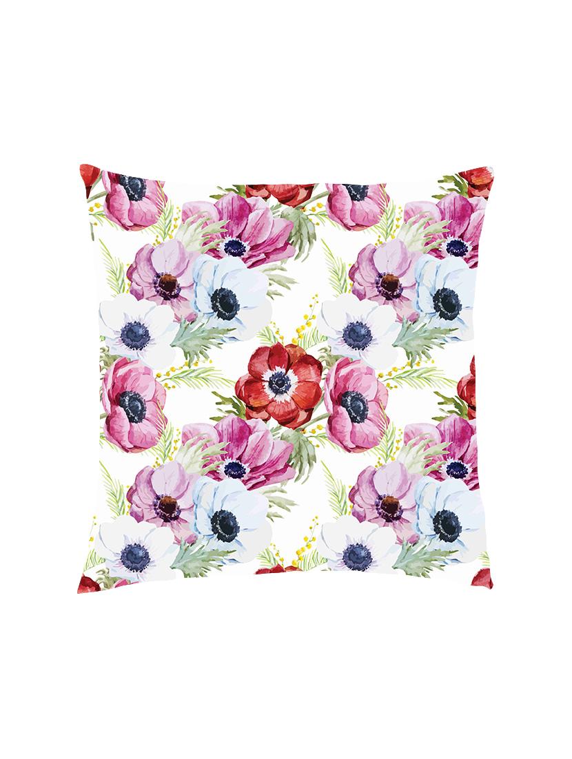 digital printed cushion cover with red and pink floral pattern - 13285852 - Zoom Image - 1