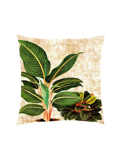 digitally printed tropical leaf satin cushion cover - 13285907 - Standard Image - 1