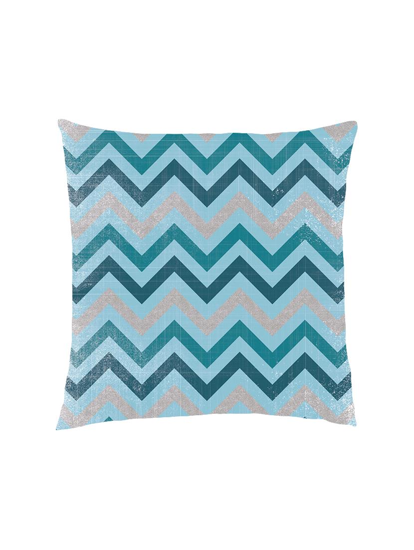 digitally printed zig-zag distorted lines satin cushion cover - 13285939 - Zoom Image - 1