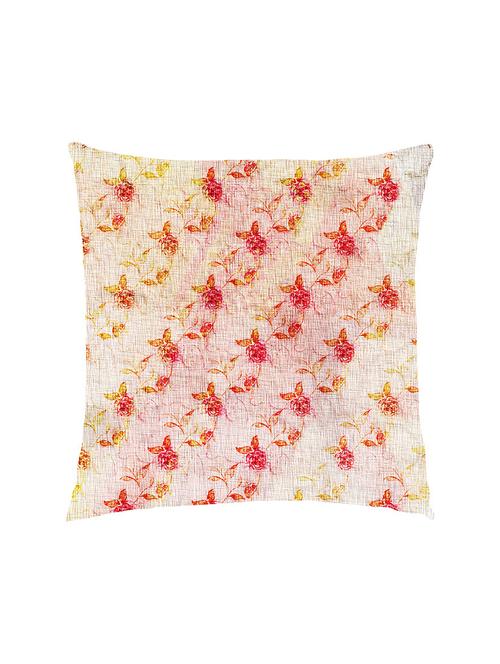 digitally printed floral design satin cushion cover - 13285982 - Standard Image - 1