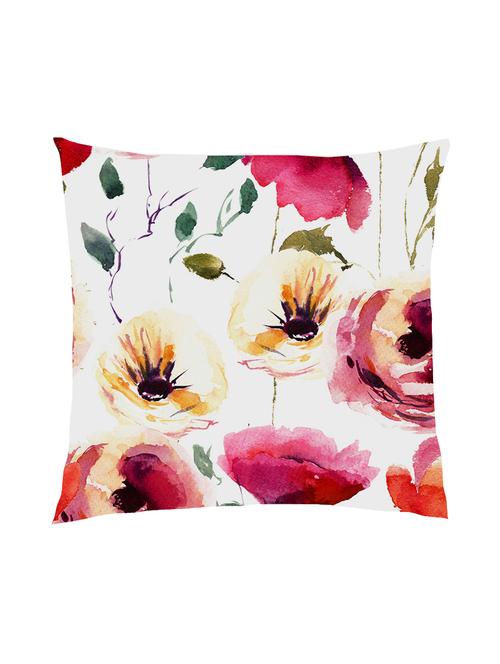 digitally printed watercolour floral design satin cushion cover - 13286001 - Standard Image - 1