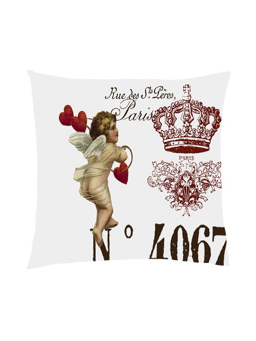 digitally printed paris design satin cushion cover - 13286020 - Standard Image - 1