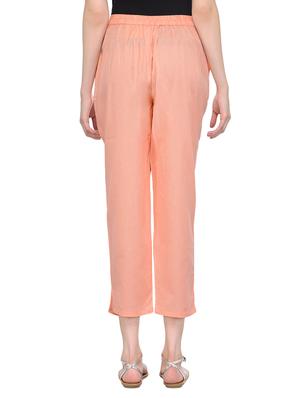 pink cotton cigarette pants - 13287275 - Standard Image - 3