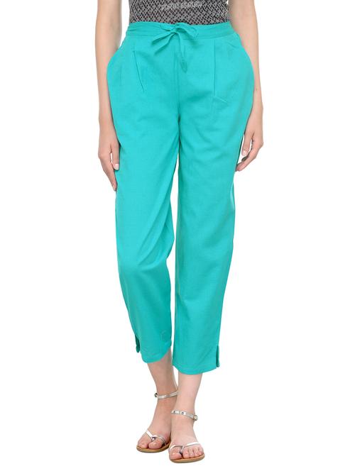 light blue cotton trouser - 13287278 -  Standard Image - 0