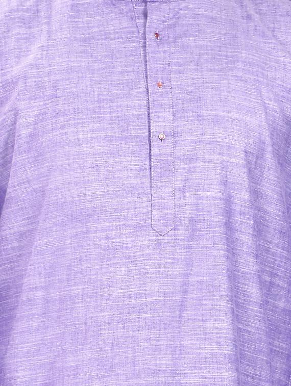 purple cotton ethnic wear set - 13289200 - Zoom Image - 4