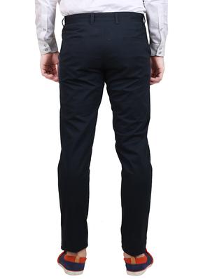navy blue cotton chinos casual trousers - 13289637 - Standard Image - 2