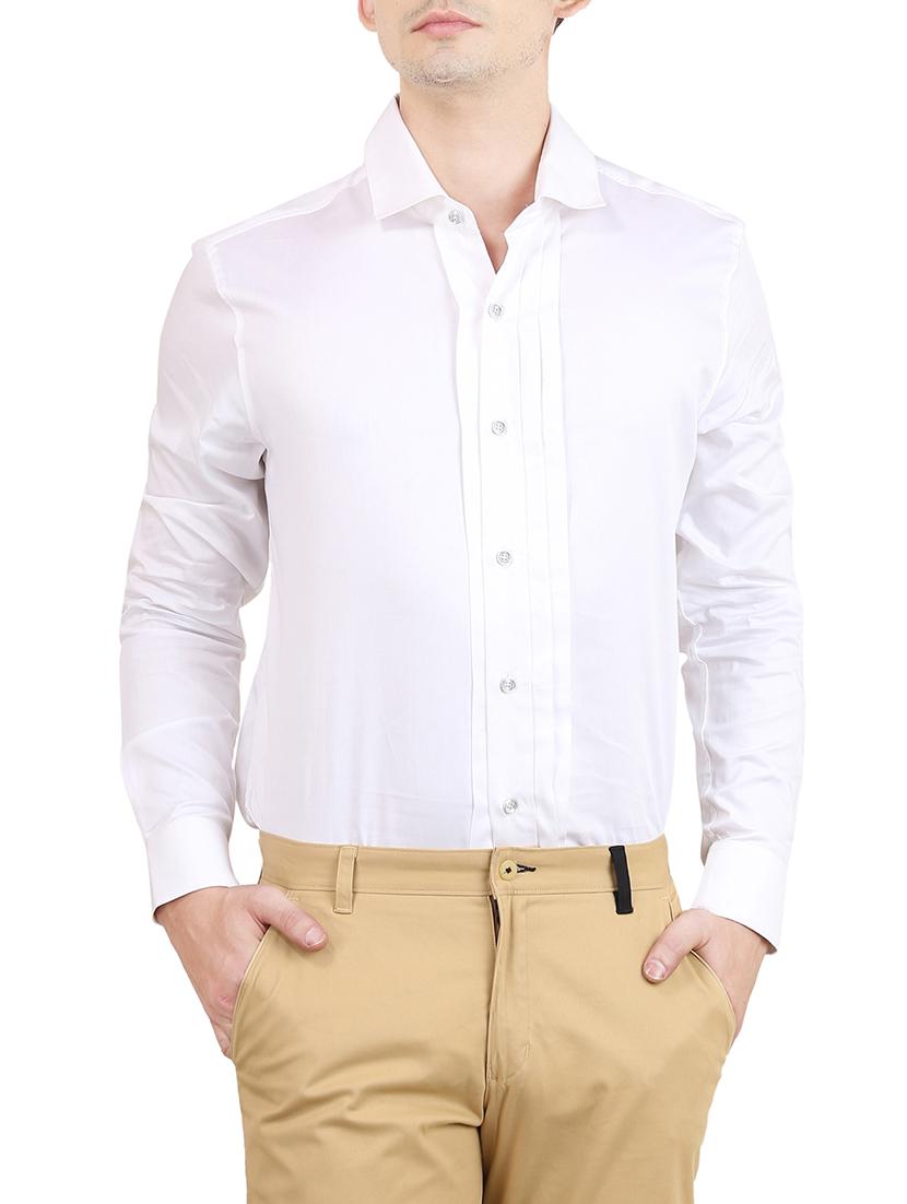 white cotton casual shirt - 13289643 - Zoom Image - 1