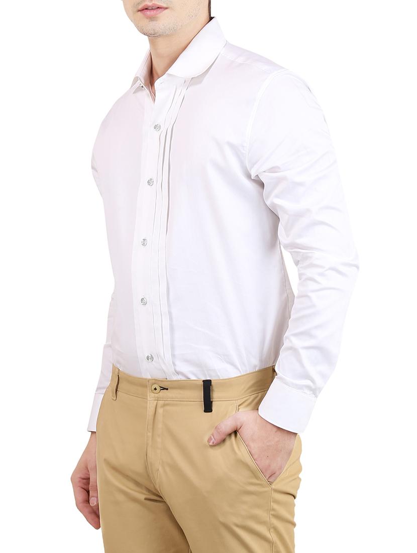 white cotton casual shirt - 13289643 - Zoom Image - 2