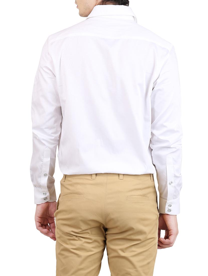 white cotton casual shirt - 13289643 - Zoom Image - 3