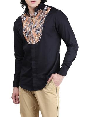 black cotton casual shirt - 13289650 - Standard Image - 2
